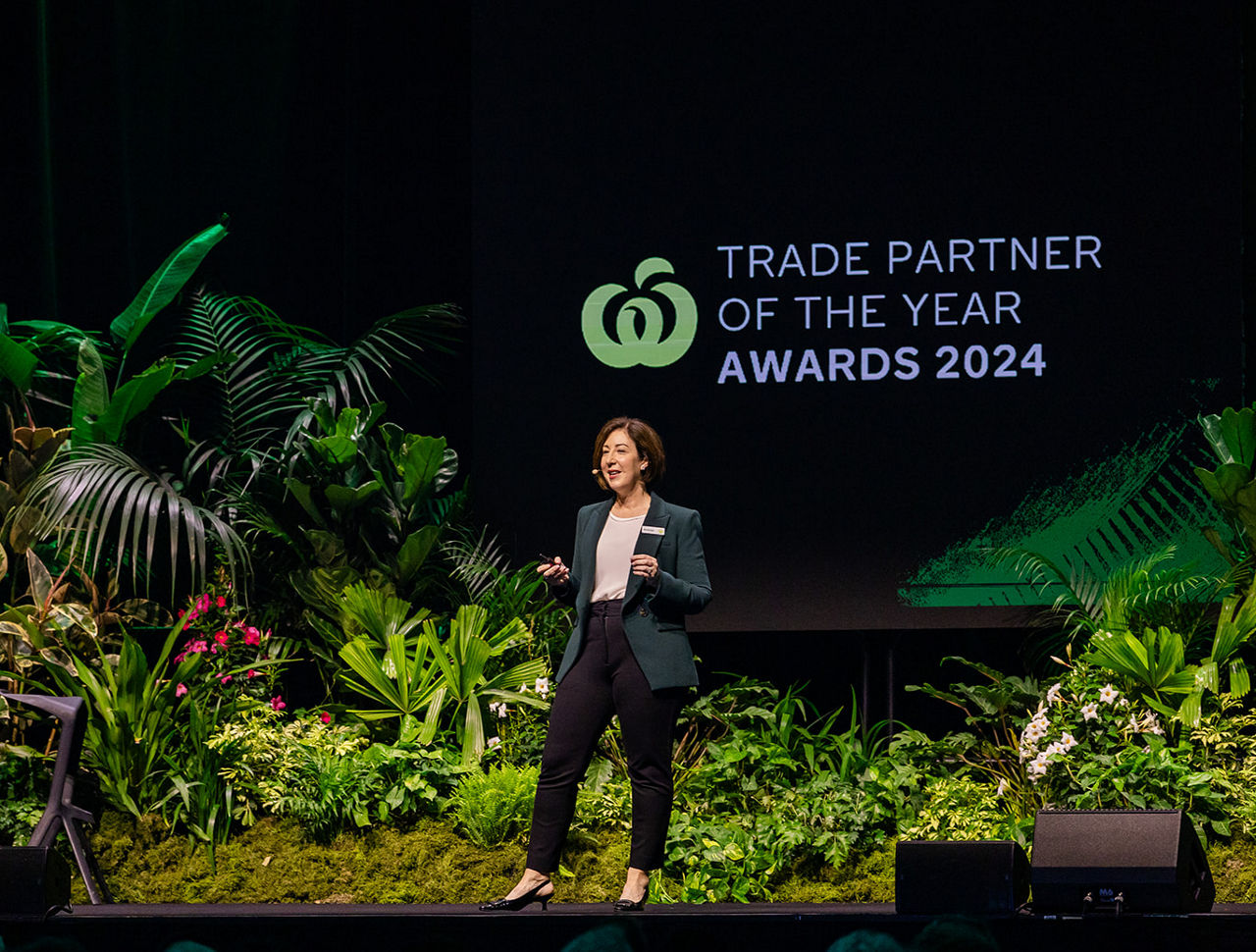 CEO Amanda Bardwell presenting at 2024 Supplier Awards