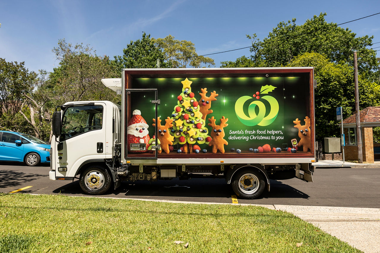 Woolworths delivery truck for christmas story 2025 