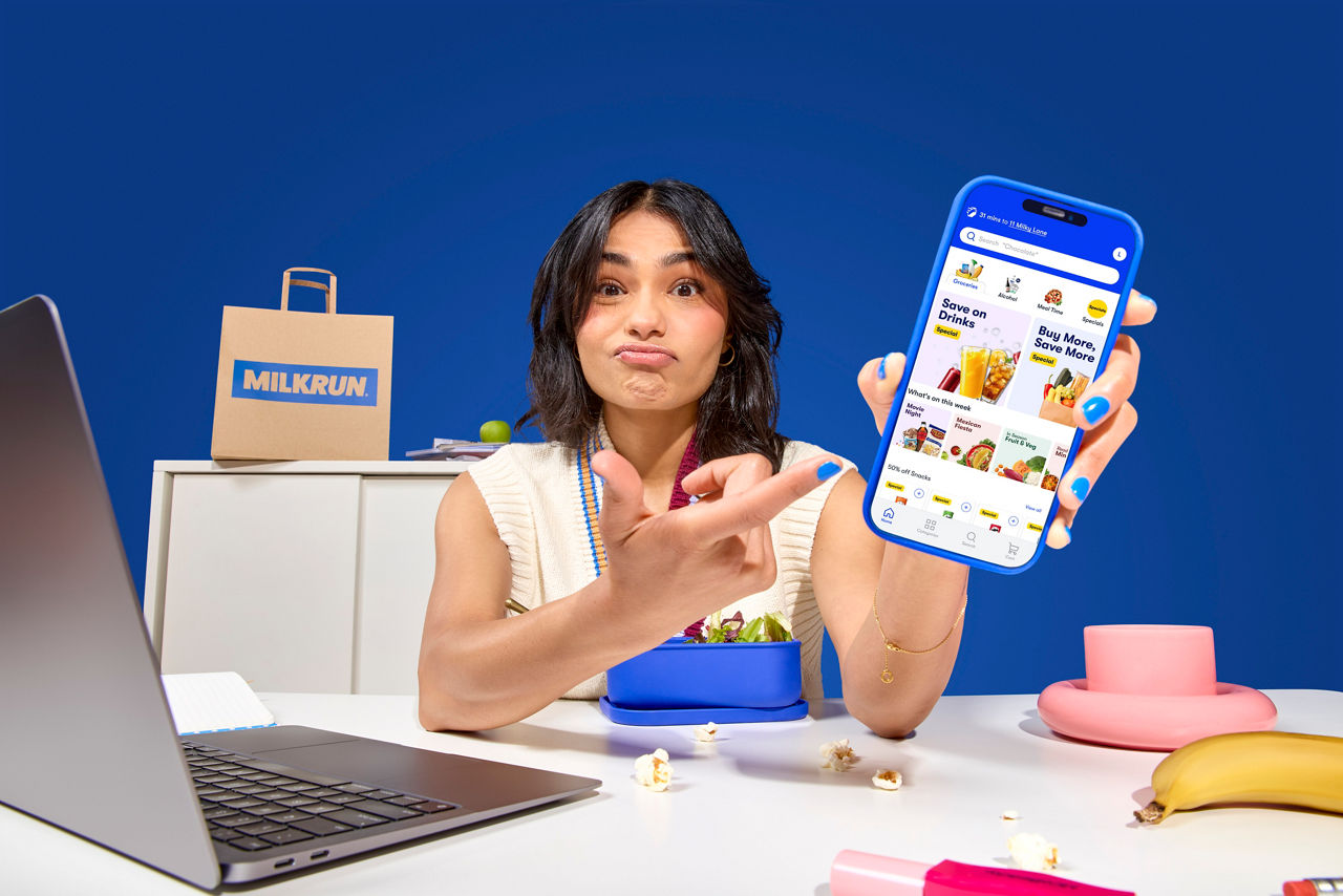 Milkrun app on phone