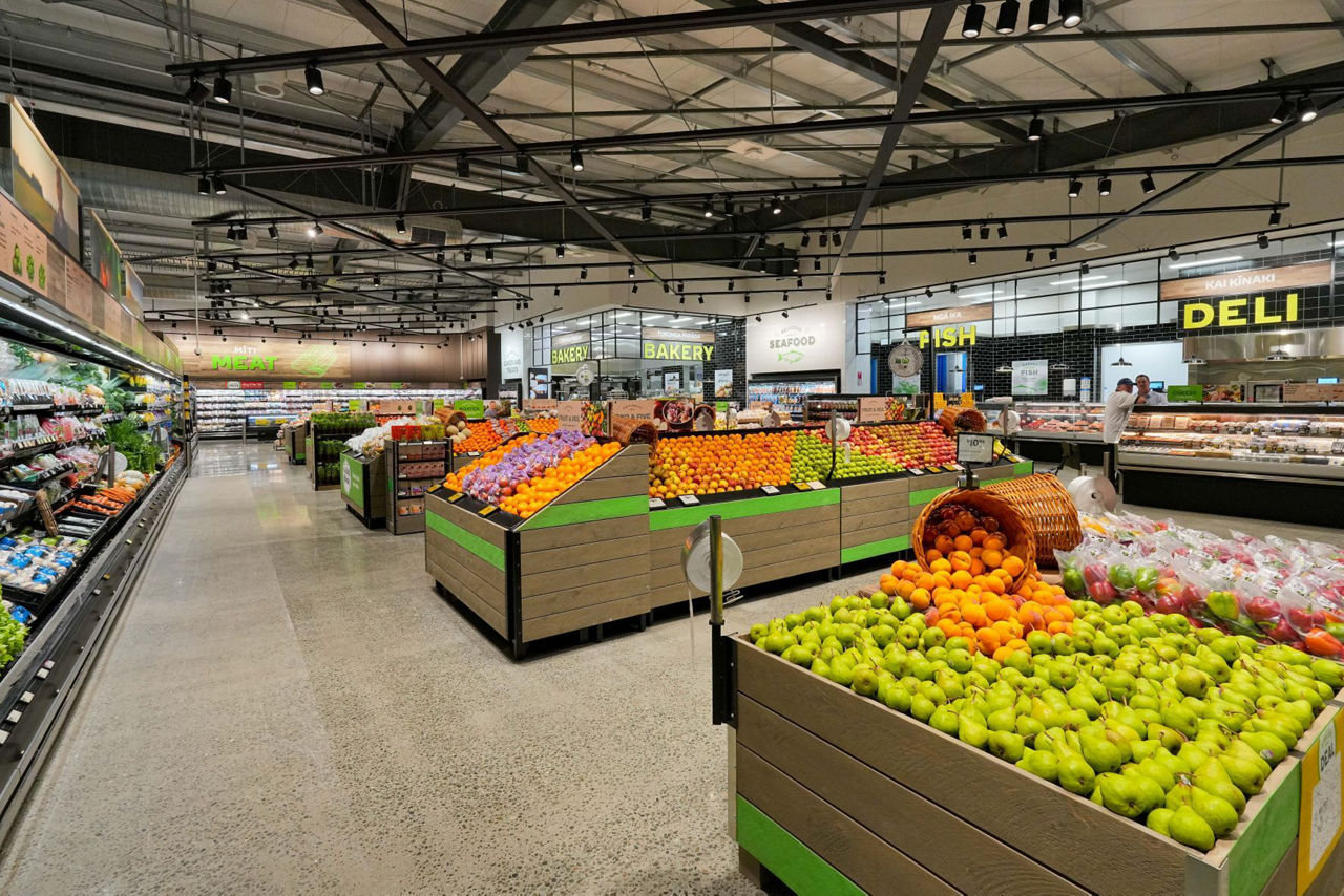 Fruit and veg section of a supermarket