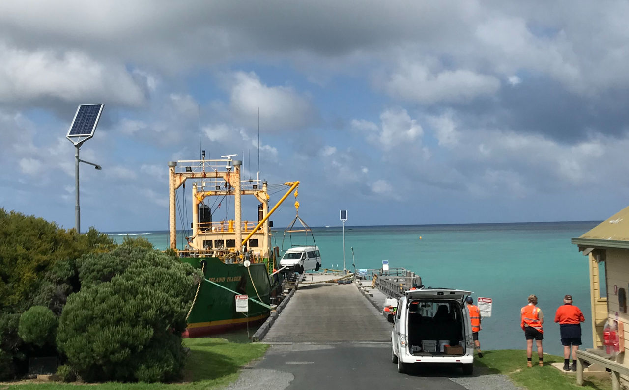 SS Woolies at Lord Howe Island Wharf