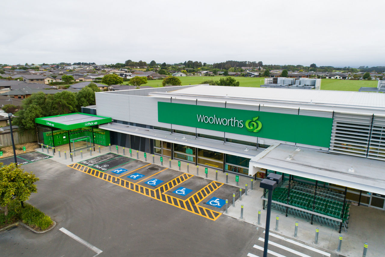Exterior of Woolworths NZ store